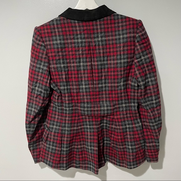 Vintage Laura Ashley Plaid Blazer Wool Deadstock - Picture 2 of 9